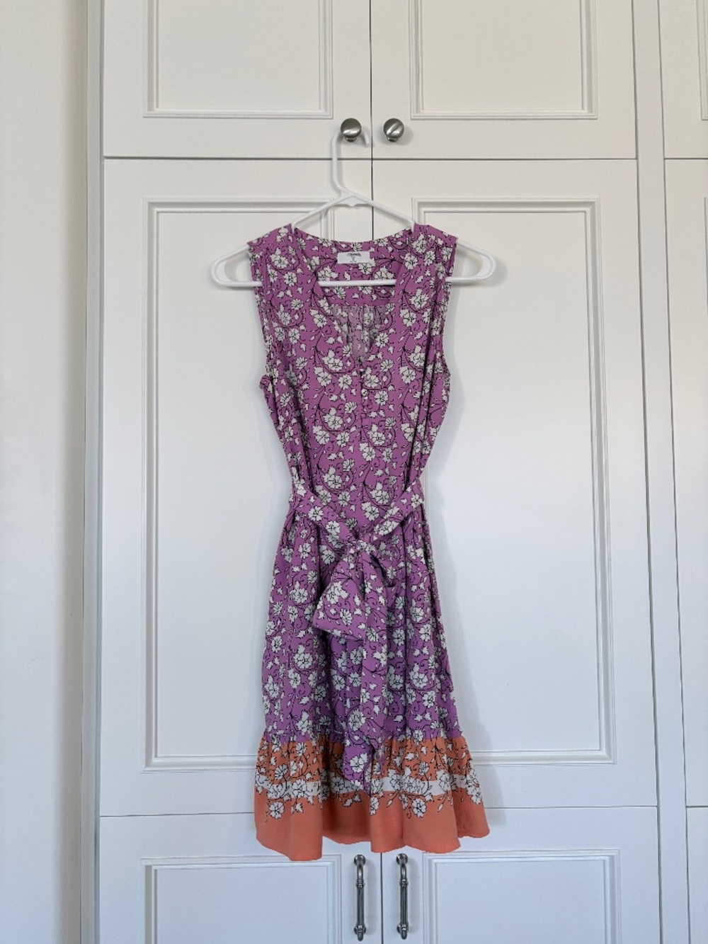 Untuckit Lavender and Orange Sleeveless Floral Summer dress